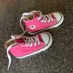 Like New Toddler Pink High Top Converse Size 7